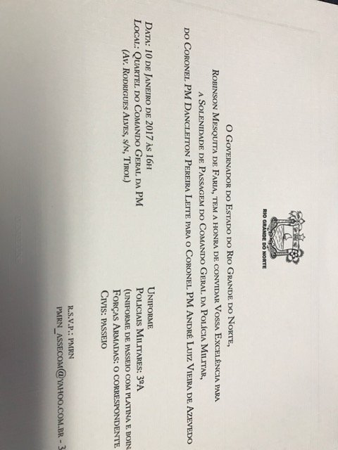 Governador convida para a posse do Novo Comando Geral da PM