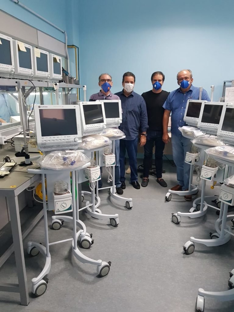 Entidades empresariais recuperam e entregam respiradores para uso o Giselda Trigueiro