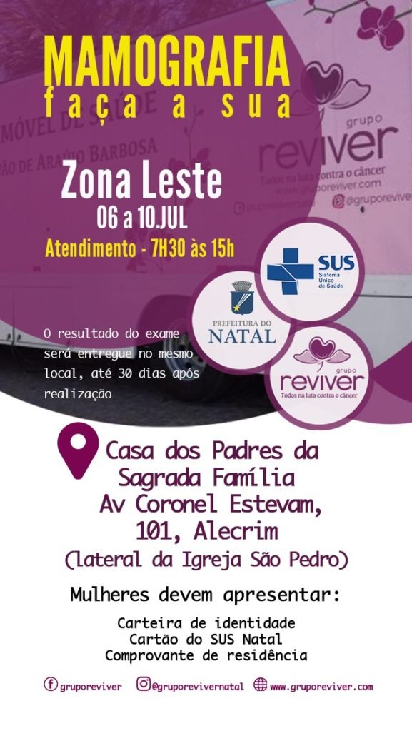 Grupo Reviver faz mutirão no Alecrim de 6 a 10 de julho