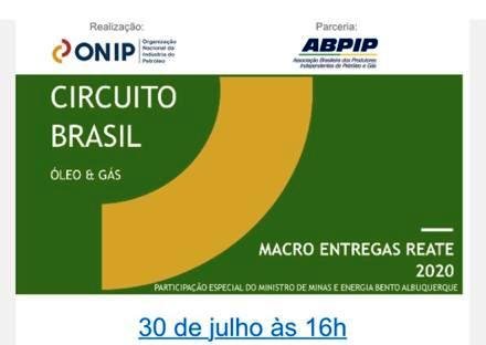 Ministro de Minas e Energias é convidado do Circuito Brasil e Óleo e Gás dia 30