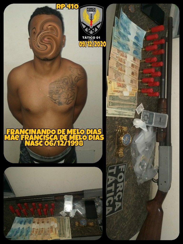 “Desinteligência familiar” facilita a prisão de homem, drogas e armas