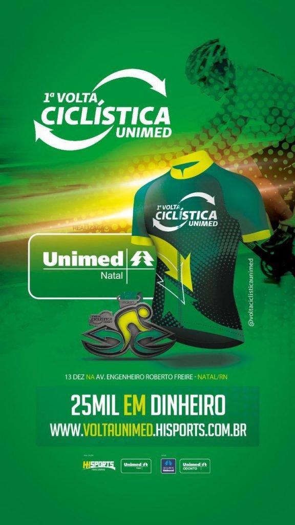 A 1ª Volta Ciclística da Unimed Natal acontece neste domingo (13)