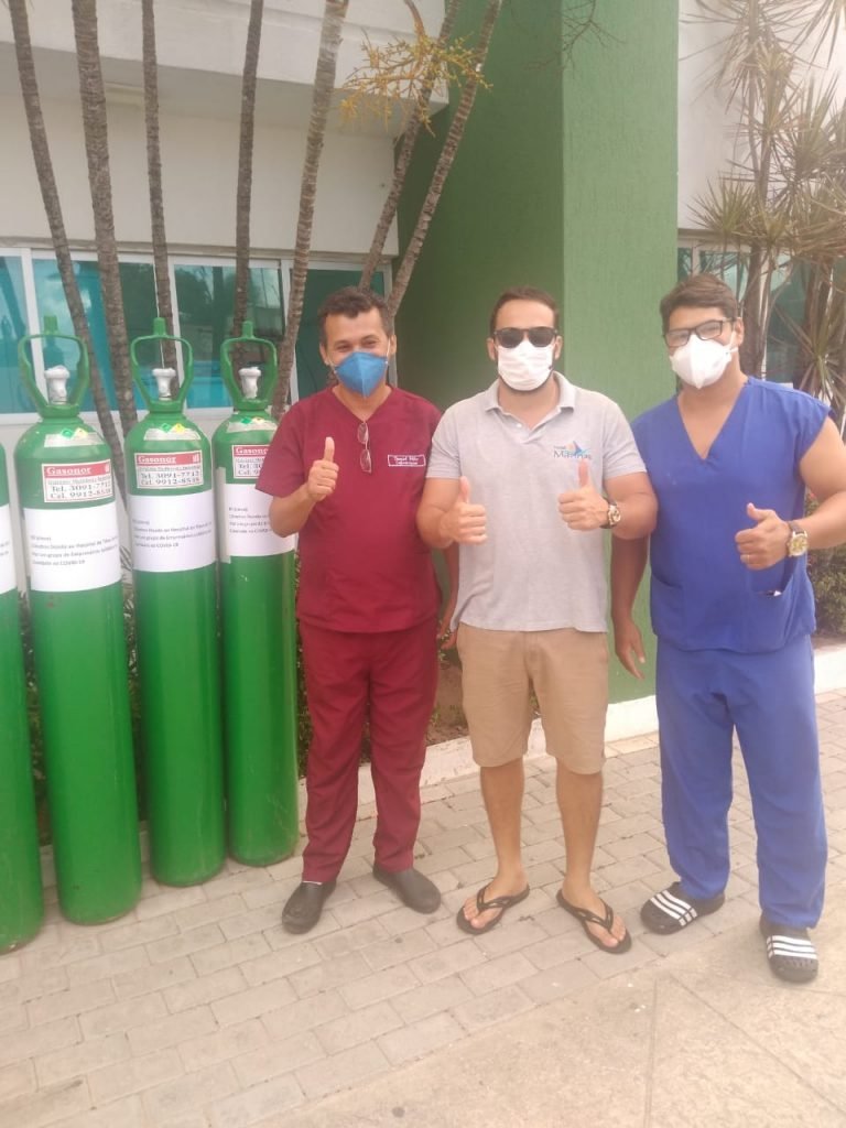 Covid-19: Empresários de Tibau e Pipa fazem campanha e doam cilindros de oxigênio para hospital da região