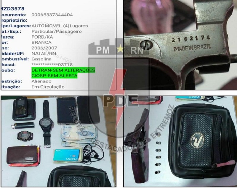 PM apreende arma de fogo e salva vítima feita de refém em Extremoz/RN