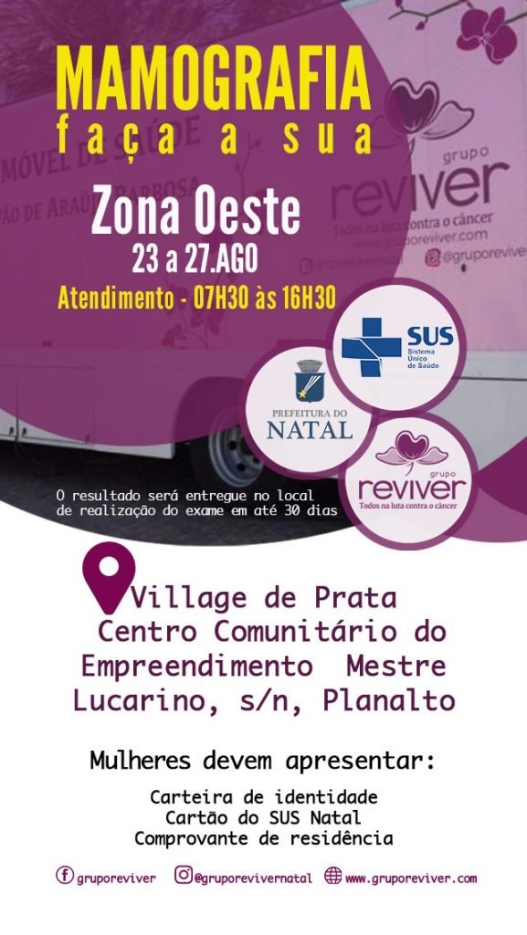 Grupo Reviver vai à Zona Oeste de Natal