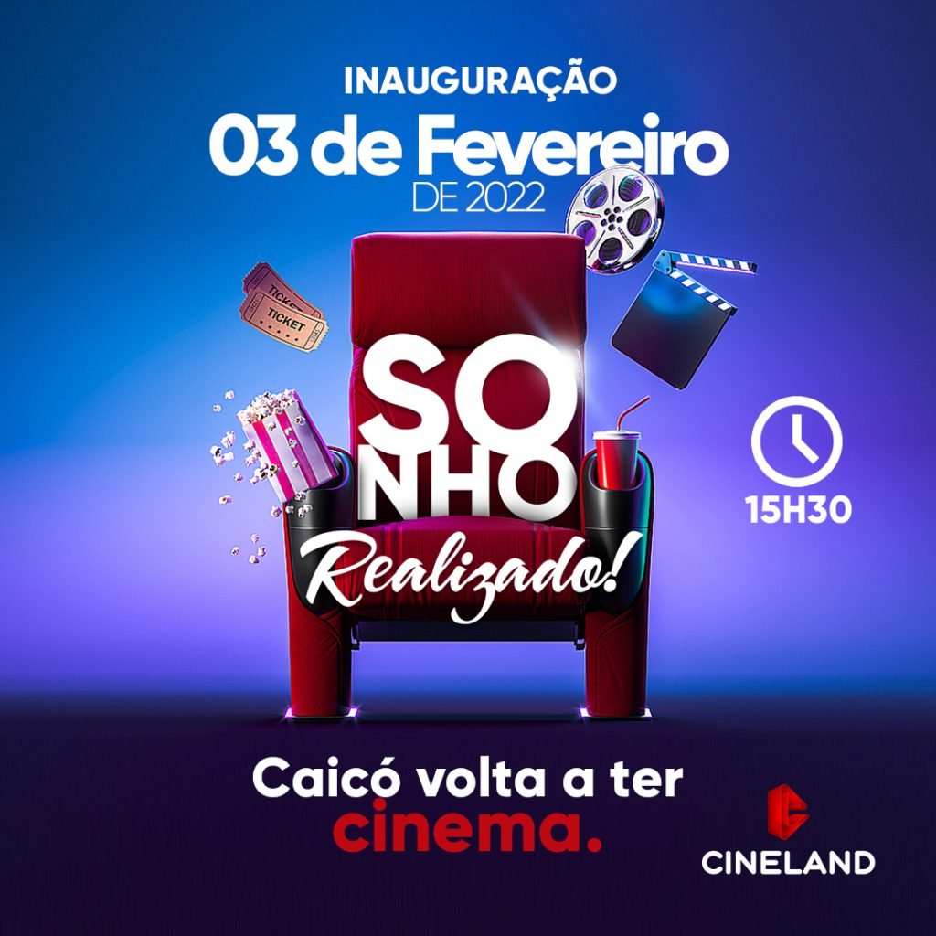 Caicó volta a ter sala de cinema com inauguração do Cineland, próximo dia 03/02