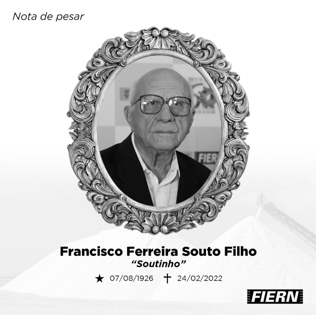 Fiern emite nota de pesar pelo falecimento de Francisco Ferreira Souto Filho (Soutinho)