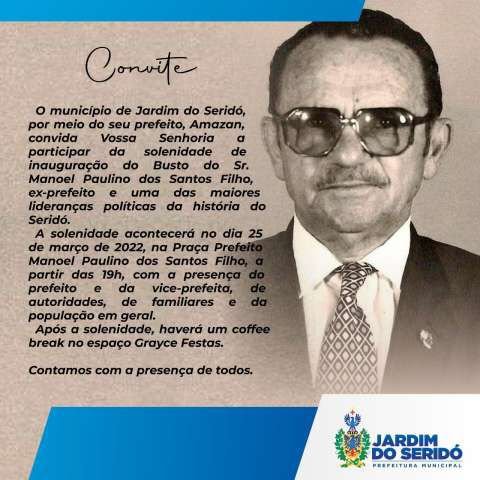 Jardim do Seridó presta homenagem ao líder Manoel Paulino