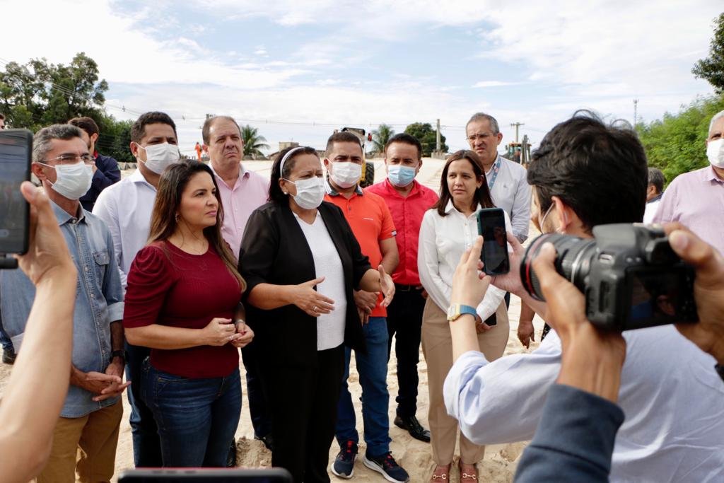 Governadora Fátima Bezerra visita as obras do Pró-Transporte na zona Norte de Natal