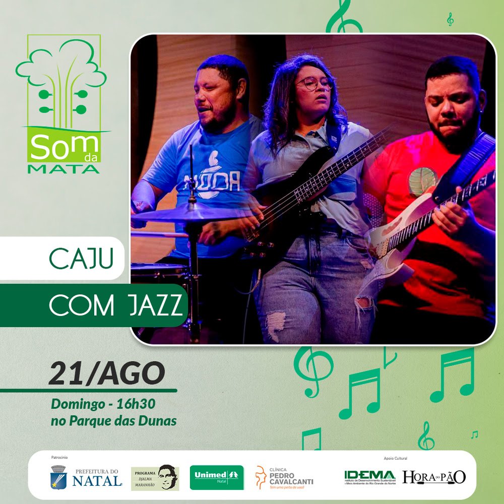 Parque das Dunas recebe os espetáculos 1, 2, 3… Conto Outra Vez! e Caju com Jazz, no domingo (21)