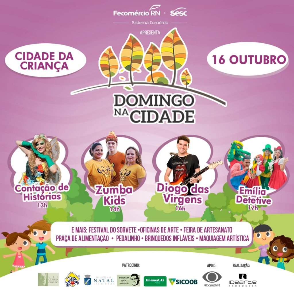 Projeto ‘Domingo na Cidade’ promove oitava edição dia 16 na Cidade da Criança