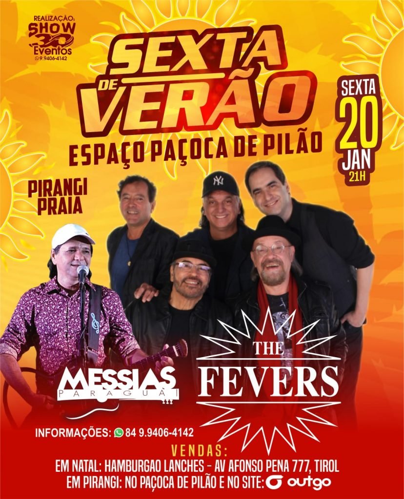 The Fevers faz show na praia de Pirangi dia 20 de janeiro