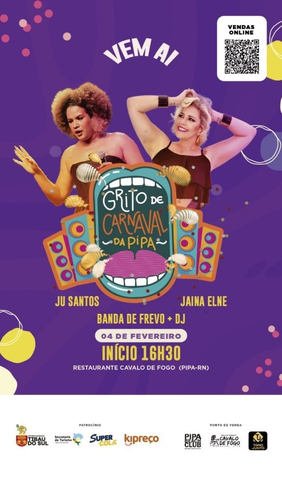 Sábado acontece o primeiro Grito de Carnaval da Pipa