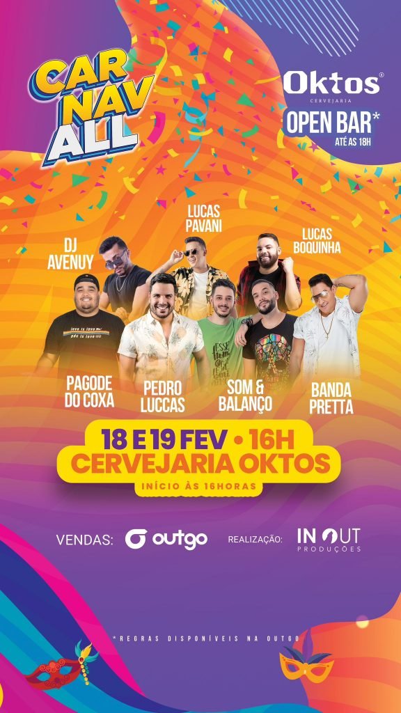 CarnavALL na Cervejaria Oktos terá temática do Mardi Gras*