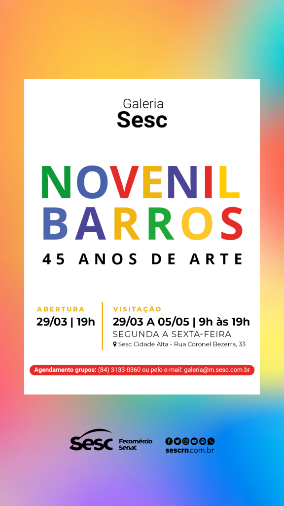 Nova exposição da Galeria Sesc Cidade Alta será inaugurada nesta quarta-feira, 29