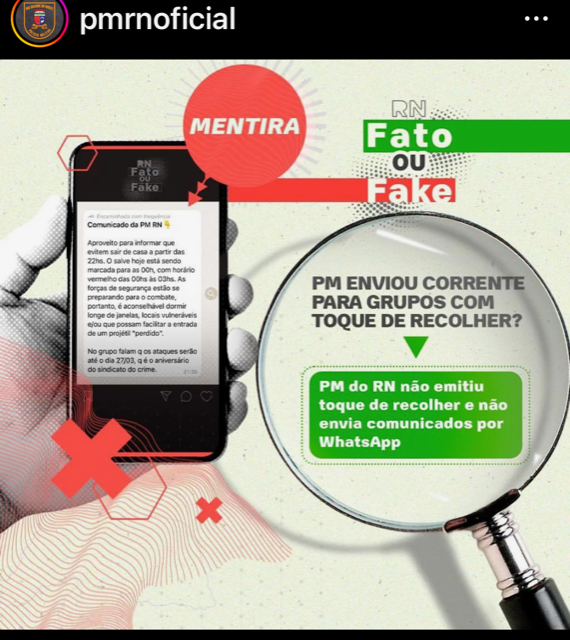 PM nega orientação para ninguém não sair de casa