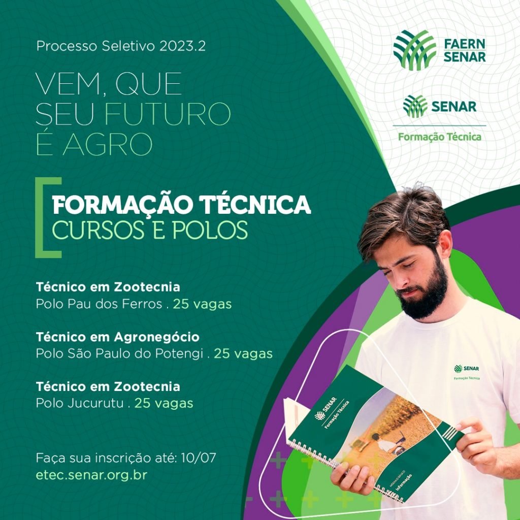 SENAR/RN abre inscrições para cursos técnicos gratuitos