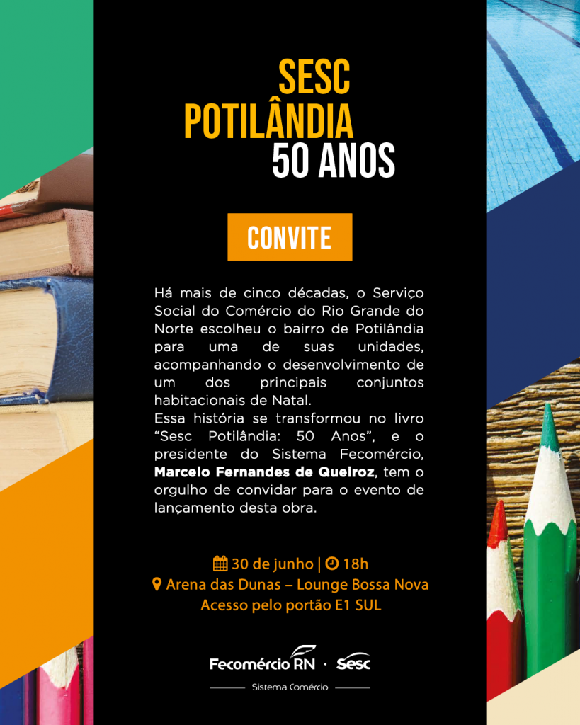 Fecomércio lança livro “Sesc Potilândia, 50 anos”