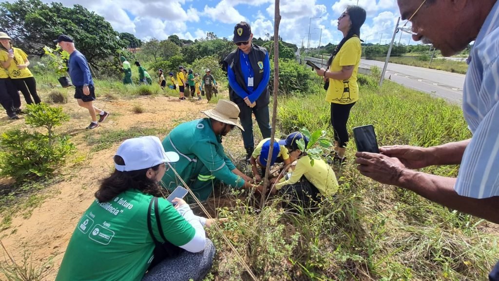 Prefeitura realiza plantio de 200 mudas às margens do Rio Pitimbu para reflorestamento da área