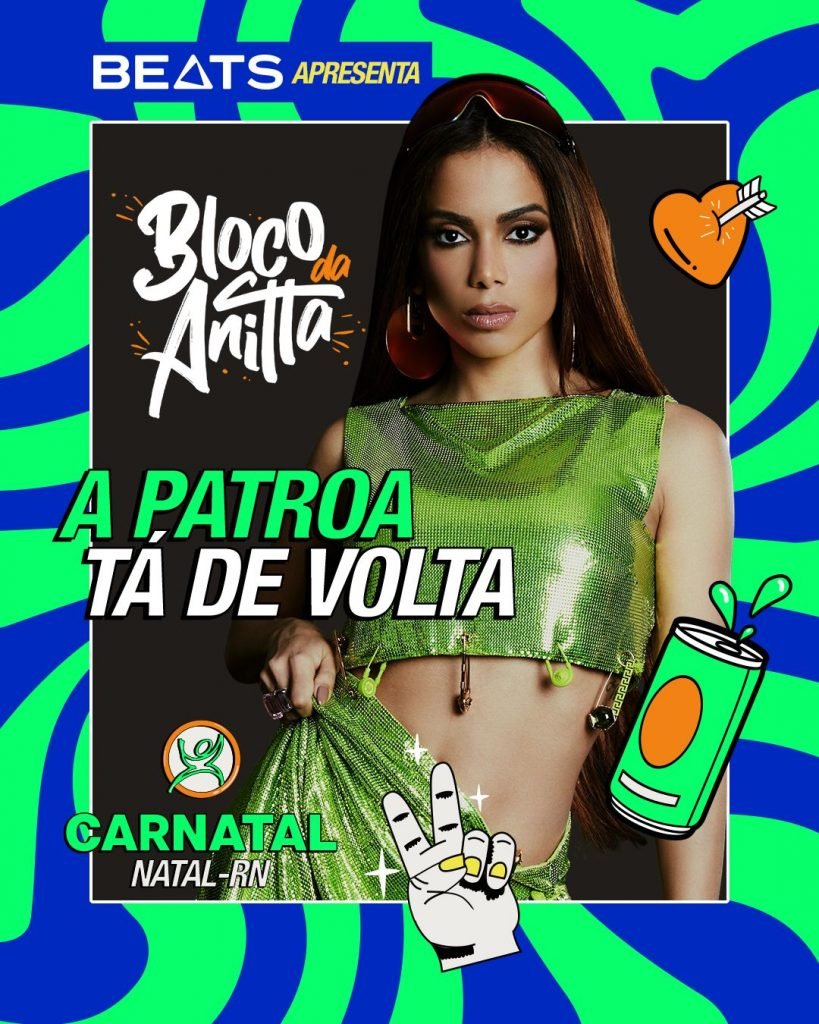 Anitta para agenda internacional e volta ao Brasil para fazer o Carnatal em dezembro