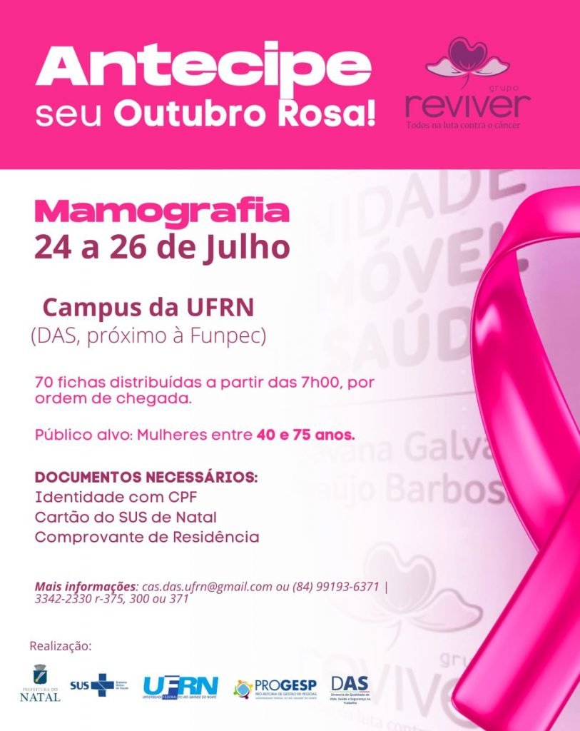 UFRN e Grupo Reviver promovem mutirão de mamografias