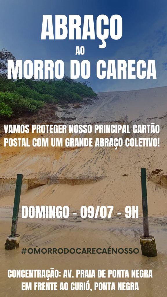 Neste domingo tem o abraço ao Morro do Careca
