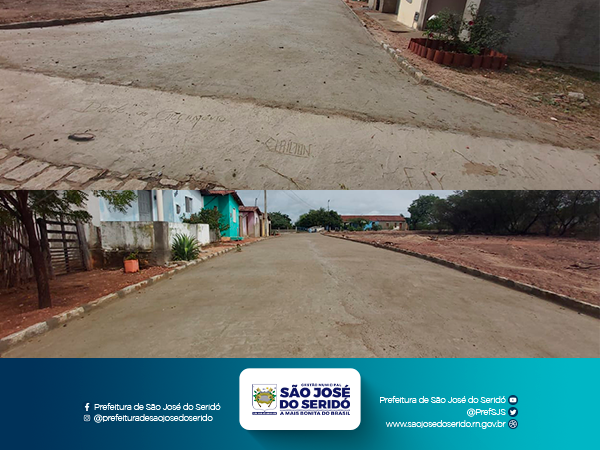 Prefeitura de SJ do Seridó conclui pavimentação na comunidade da Caatinga