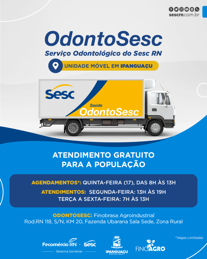 Odontosec atenderá gratuitamente na zona rural de Ipanguaçu