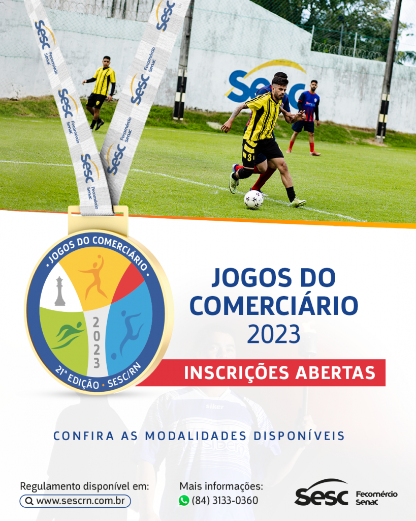 Inscrições para Jogos dos Comerciários do Sesc RN estão abertas com cinco modalidades