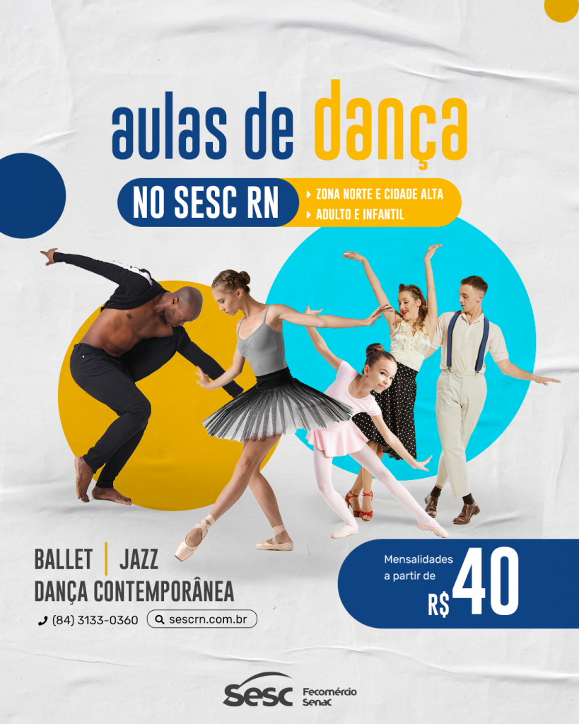 Sesc RN está com matrículas abertas para novas modalidades de danças
