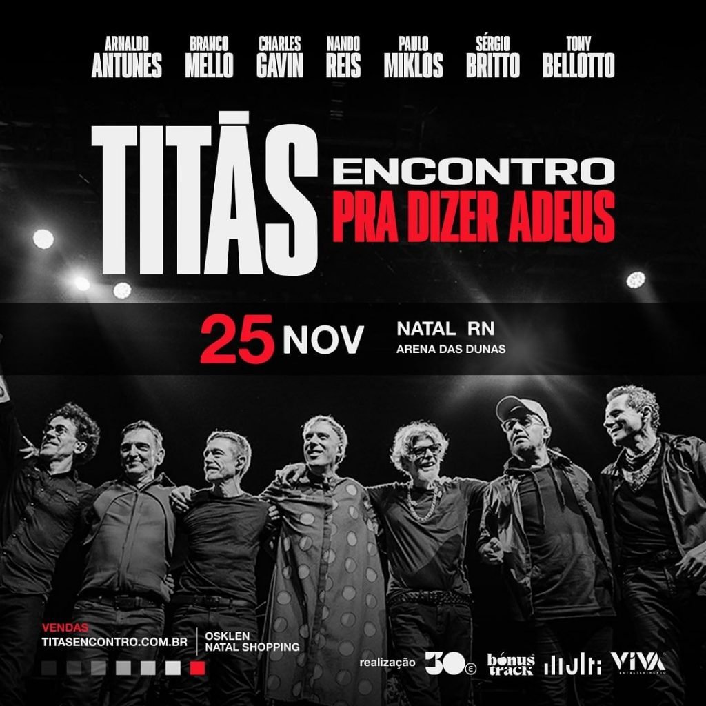 Titãs em Natal: ingressos para o show já estão à venda