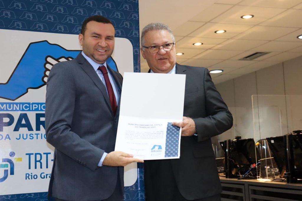 Macaíba recebe selo Município Parceiro da Justiça do Trabalho