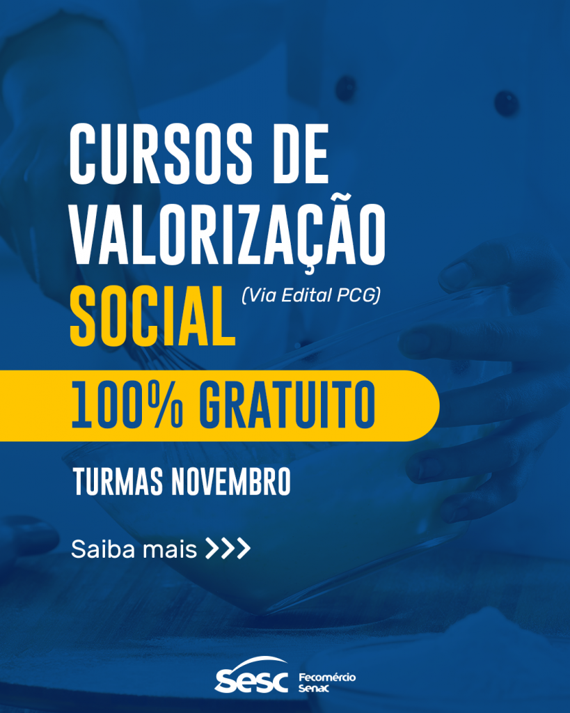 Sesc RN abre inscrições para turmas gratuitas do Curso de Valorização Social para novembro