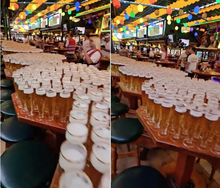 Porre grande: turistas alemães batem recorde de maior pedido de cerveja no mundo