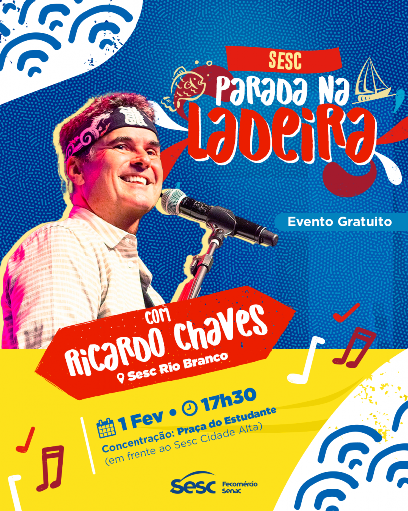 Sesc RN abre seu carnaval nesta quinta-feira com Ricardo Chaves na avenida Rio Branco