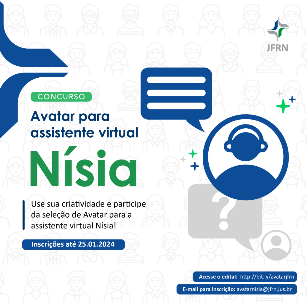 Justiça Federal do RN promove concurso para escolha do avatar de chatbot