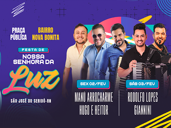 São José do Seridó divulga atrações da festa de Nossa Senhora da Luz