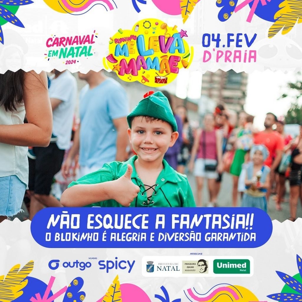 D´Praia será palco do bloco infantil Me Leva Mamãe neste domingo