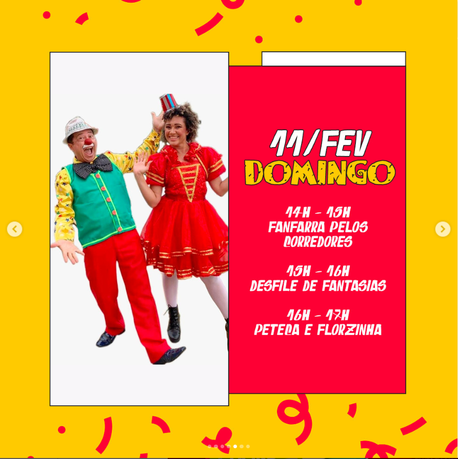 Shopping Midway Mall terá programação infantil de carnaval a partir deste sábado (03) com o “Bloquinho Midway”