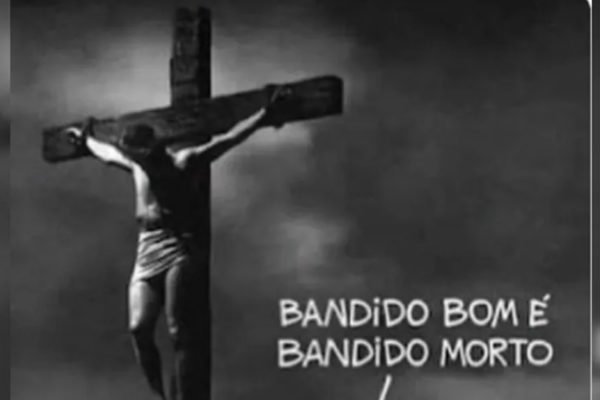 MTST publica imagem de Cristo com frase: “Bandido bom é bandido morto”