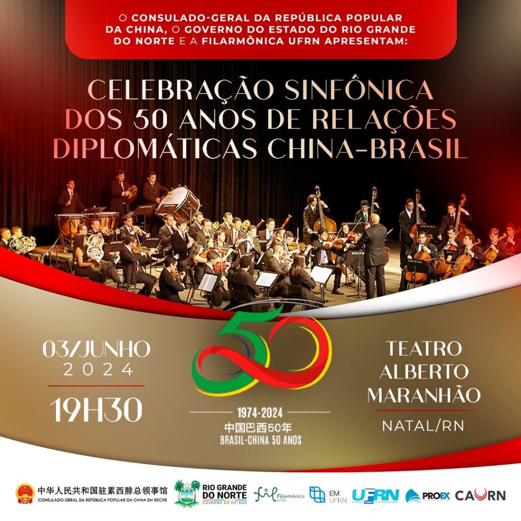 Concerto em Natal celebra 50 anos de relações diplomáticas entre a China e o Brasil