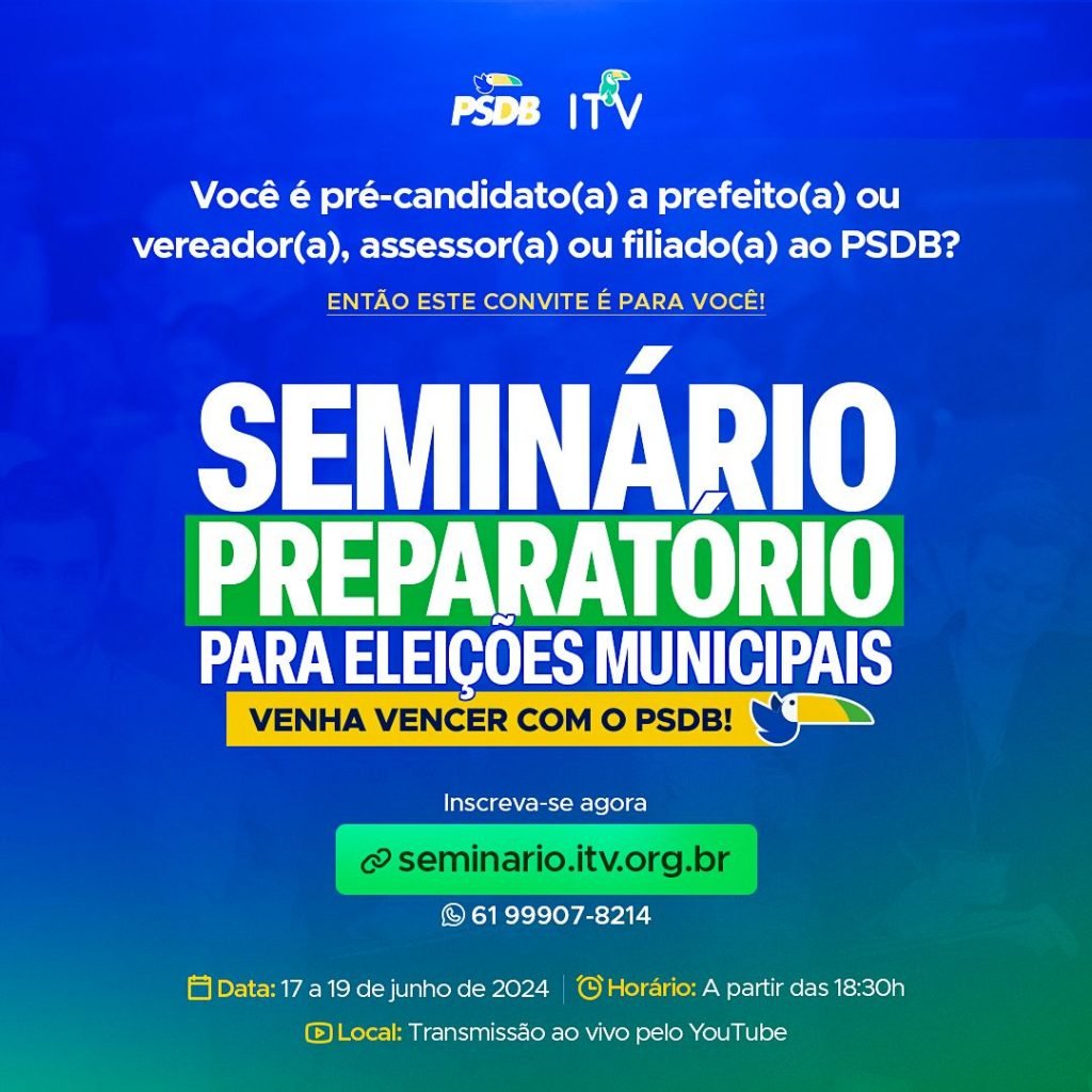 Começam as inscrições online para o “Seminário Preparatório do PSDB”