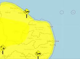 Inmet emite alertas de vendaval, ventos costeiros e baixa umidade para o RN