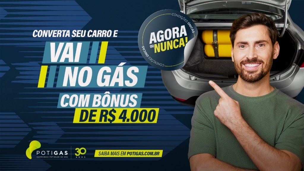 Potigás lança campanha com bonificação de R$ 4 mil para conversão de GNV