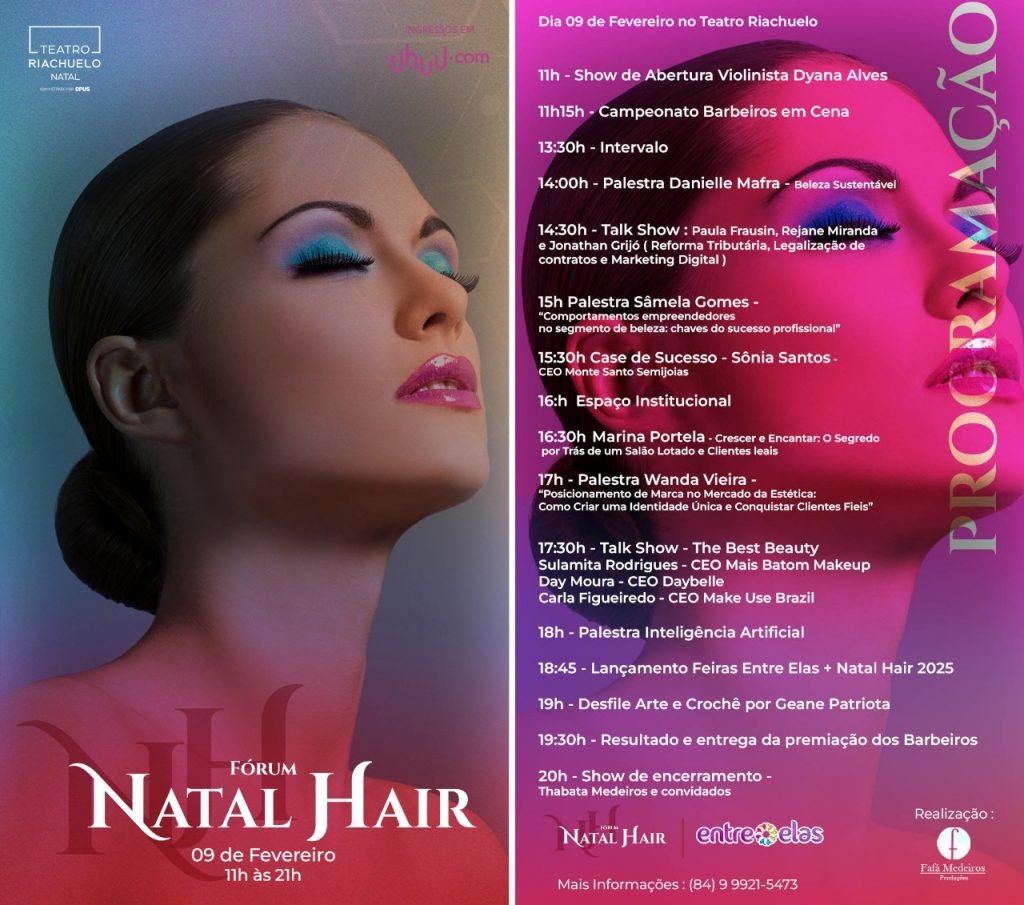 Fórum Natal Hair 2025 ocorre neste domingo (9)