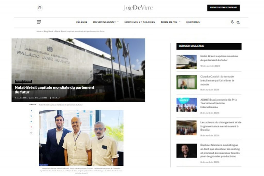 Revista francesa destaca evento tecnológico da ALRN e gestão da Casa