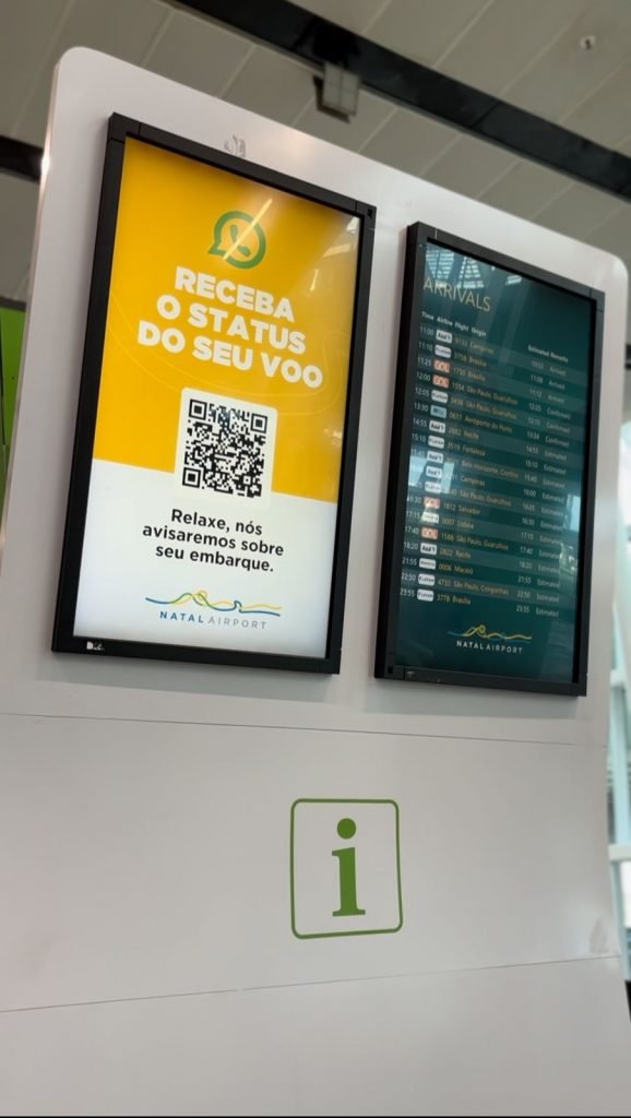 Natal Airport inicia serviço de informações de voos via WhatsApp