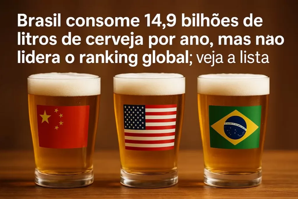 Brasil consome 14,9 bilhões de litros de cerveja por ano, mas não lidera o ranking global; veja a lista