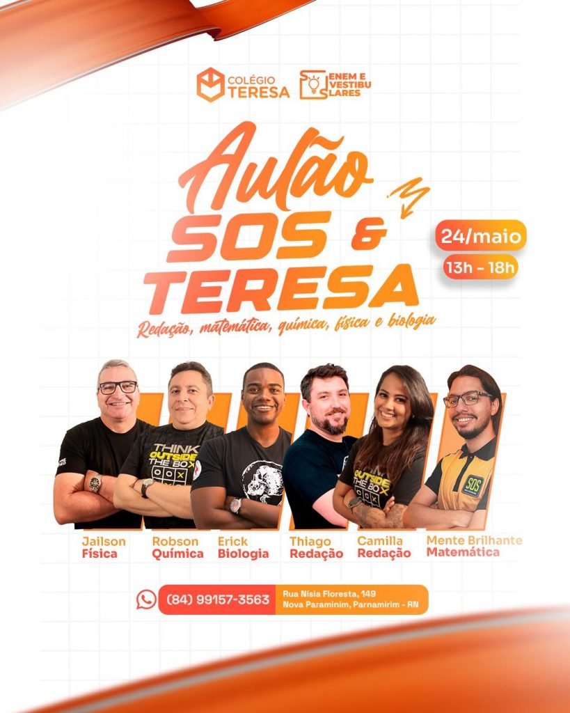 Colégio Teresa promove aulão com supertime de professores