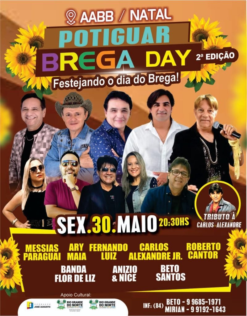 2ª edição do “Potiguar Brega Day” acontece dia 30 de maio